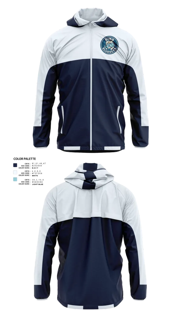 Windbreaker, Dino Sluggers, Baseball, Teamtime, Team time, sublimation, custom sports apparel, team uniforms, spirit wear, spiritwear, sports uniforms, custom shirts, team store, custom team store, fundraiser sports, apparel fundraiser