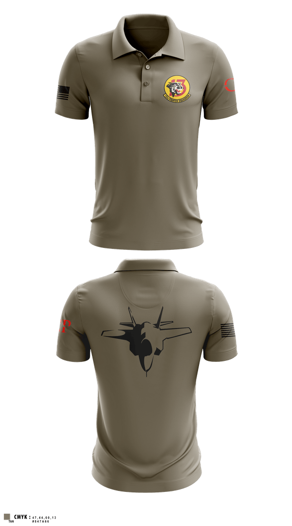 Short Sleeve Performance Polo, 13th Fighter Squadron, Air Force, Teamtime, Team time, sublimation, custom sports apparel, team uniforms, spirit wear, spiritwear, sports uniforms, custom shirts, team store, custom team store, fundraiser sports, apparel fundraiser