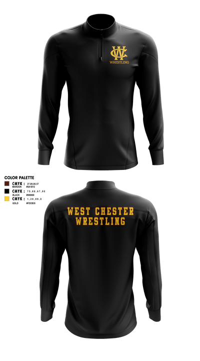 West Chester Youth Wrestling 39764768 Quarter Zip Jacket - 3