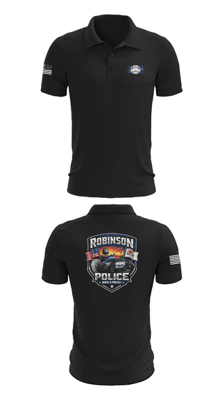 Short Sleeve Performance Polo, Robinson Police Department, Police, Teamtime, Team time, sublimation, custom sports apparel, team uniforms, spirit wear, spiritwear, sports uniforms, custom shirts, team store, custom team store, fundraiser sports, apparel fundraiser