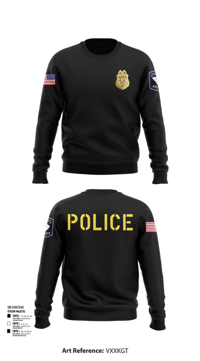 New Ellenton Police Department 612730 Crew Neck Sweatshirt - 1