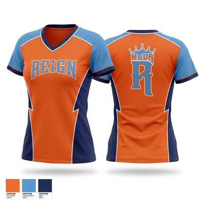 NoVA Reign Fastipitch Women's Short Sleeve V-neck Shirt - 1