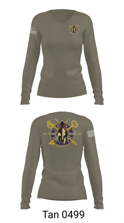 A Company 68th DSSB 4ID 10544228 Women's Long Sleeve V-neck Shirt - 77