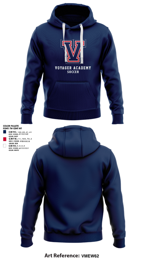 Hoodie, Voyager Academy Men's Soccer, Men's Soccer, Teamtime, Team time, sublimation, custom sports apparel, team uniforms, spirit wear, spiritwear, sports uniforms, custom shirts, team store, custom team store, fundraiser sports, apparel fundraiser