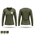 CDR WILLIAM F BUNDY DIVISION 86343973 Women's Long Sleeve V-neck Shirt - 1