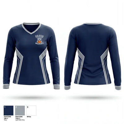 Paris Junior High 97559365 Women's Long Sleeve V-neck Shirt - 1