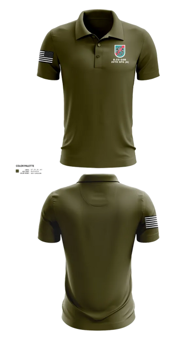 B.CO GSB 20th SFG(A) 63112817 Short Sleeve Performance Polo - 102