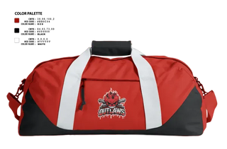 Duffle Bag, DownEast Outlaws, Baseball, Teamtime, Team time, sublimation, custom sports apparel, team uniforms, spirit wear, spiritwear, sports uniforms, custom shirts, team store, custom team store, fundraiser sports, apparel fundraiser