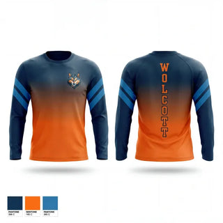 Long Sleeve Performance Shirt, Wolcott Wolves, Track & Field, Teamtime, Team time, sublimation, custom sports apparel, team uniforms, spirit wear, spiritwear, sports uniforms, custom shirts, team store, custom team store, fundraiser sports, apparel fundraiser
