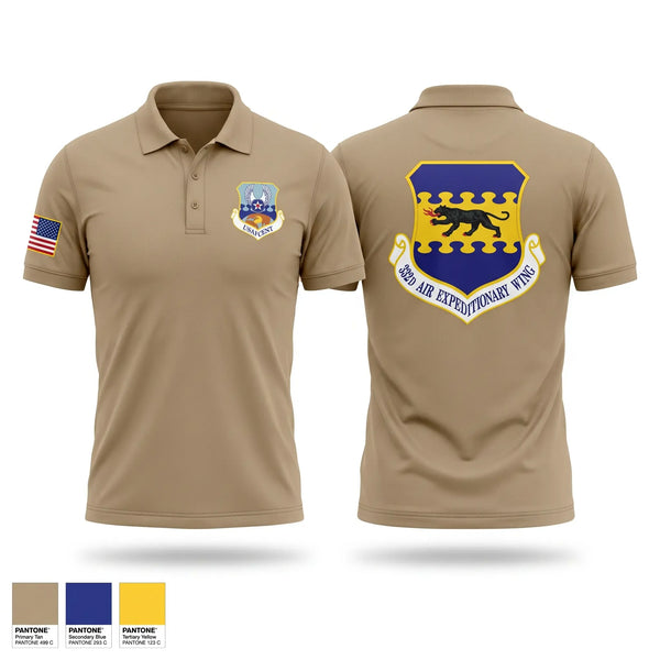 Short Sleeve Performance Polo, 332nd Air Expeditionary Wing, Air Force, Teamtime, Team time, sublimation, custom sports apparel, team uniforms, spirit wear, spiritwear, sports uniforms, custom shirts, team store, custom team store, fundraiser sports, apparel fundraiser