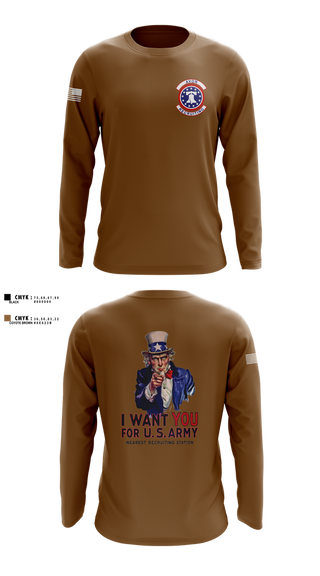Long Sleeve Performance Shirt, US Army I Want You, Army, Teamtime, Team time, sublimation, custom sports apparel, team uniforms, spirit wear, spiritwear, sports uniforms, custom shirts, team store, custom team store, fundraiser sports, apparel fundraiser