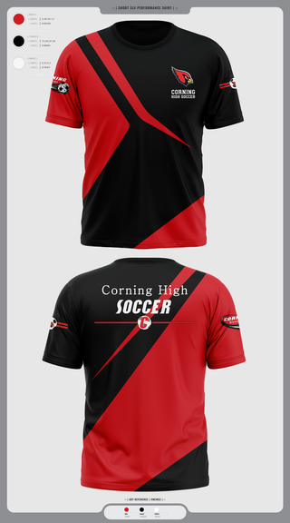 Short Sleeve Performance Shirt, Corning Boys Soccer, Men's Soccer, Teamtime, Team time, sublimation, custom sports apparel, team uniforms, spirit wear, spiritwear, sports uniforms, custom shirts, team store, custom team store, fundraiser sports, apparel fundraiser