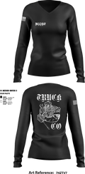 Truck company 33312941 Women's Long Sleeve V-neck Shirt - 2