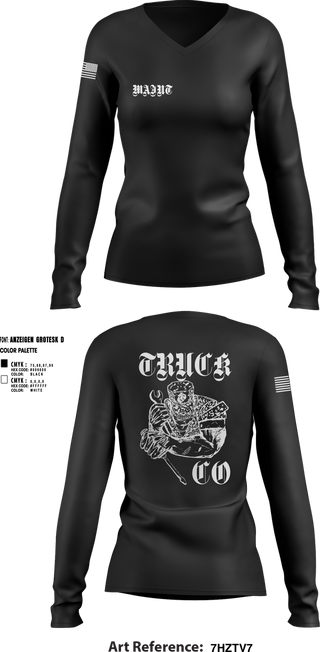 Womens Long Sleeve Vneck Shirt, Truck company, , Teamtime, Team time, sublimation, custom sports apparel, team uniforms, spirit wear, spiritwear, sports uniforms, custom shirts, team store, custom team store, fundraiser sports, apparel fundraiser