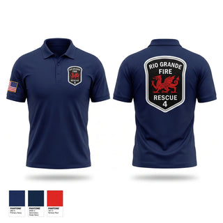 Short Sleeve Performance Polo, Rio Grande Fire Department, Fire Department, Teamtime, Team time, sublimation, custom sports apparel, team uniforms, spirit wear, spiritwear, sports uniforms, custom shirts, team store, custom team store, fundraiser sports, apparel fundraiser