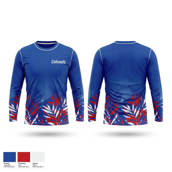 Long Sleeve Performance Shirt, Colonels, Men's Basketball, Teamtime, Team time, sublimation, custom sports apparel, team uniforms, spirit wear, spiritwear, sports uniforms, custom shirts, team store, custom team store, fundraiser sports, apparel fundraiser