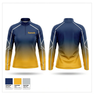 Quarter Zip Jacket, Diamonds, Women's Basketball, Teamtime, Team time, sublimation, custom sports apparel, team uniforms, spirit wear, spiritwear, sports uniforms, custom shirts, team store, custom team store, fundraiser sports, apparel fundraiser
