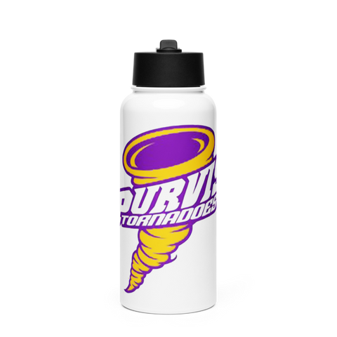 Purvis Middle School Cheer 34526657 Stainless Steel Water Bottle with a Straw Lid