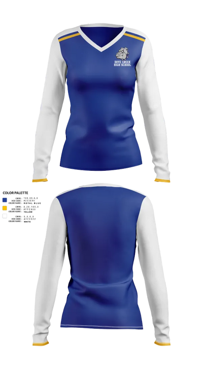 Dove Creek High School Volleyball 31251288 Women's Long Sleeve V-neck Shirt - 21