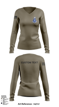 Pershing Rifles Kilo 8 88766737 Women's Long Sleeve V-neck Shirt - 111