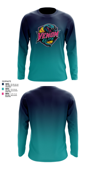 Long Sleeve Performance Shirt, Venom Elite, Softball, Teamtime, Team time, sublimation, custom sports apparel, team uniforms, spirit wear, spiritwear, sports uniforms, custom shirts, team store, custom team store, fundraiser sports, apparel fundraiser