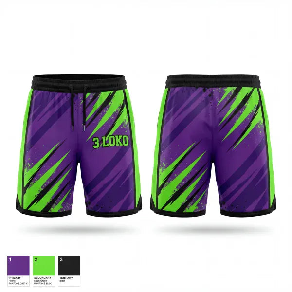 Athletic Shorts With Pockets, 3 LOKO, , Teamtime, Team time, sublimation, custom sports apparel, team uniforms, spirit wear, spiritwear, sports uniforms, custom shirts, team store, custom team store, fundraiser sports, apparel fundraiser
