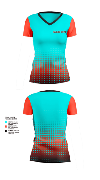 Womens Short Sleeve Vneck Shirt, Island Boyz, , Teamtime, Team time, sublimation, custom sports apparel, team uniforms, spirit wear, spiritwear, sports uniforms, custom shirts, team store, custom team store, fundraiser sports, apparel fundraiser