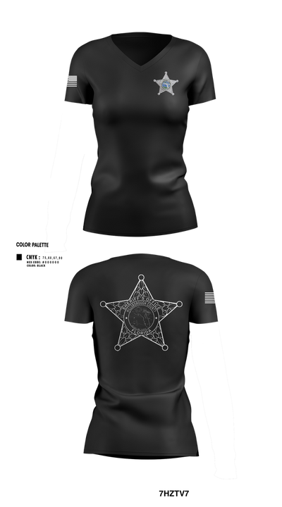 District I Street Crimes 1468514 Women's Short Sleeve V-neck Shirt - 101