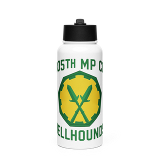 805th military police company 28927208 Stainless Steel Water Bottle with a Straw Lid