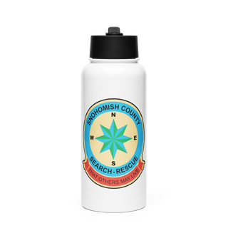 Snohomish County Search & Rescue Stainless Steel Water Bottle with a Straw Lid
