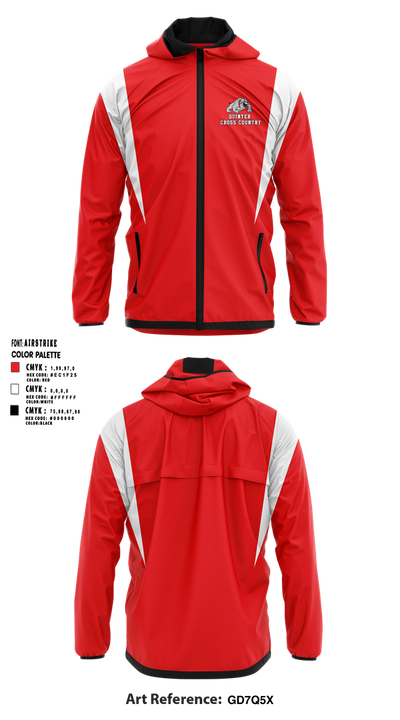 Quinter High School Cross Country 91524533 Windbreaker - 1