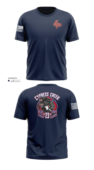 Old School Cotton Feel Shirt, Cy Creek Fire 23, Fire Department, Teamtime, Team time, sublimation, custom sports apparel, team uniforms, spirit wear, spiritwear, sports uniforms, custom shirts, team store, custom team store, fundraiser sports, apparel fundraiser