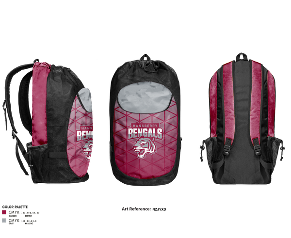 Gear Bag, Hansberry College Prep Basketball, Men's Basketball, Teamtime, Team time, sublimation, custom sports apparel, team uniforms, spirit wear, spiritwear, sports uniforms, custom shirts, team store, custom team store, fundraiser sports, apparel fundraiser
