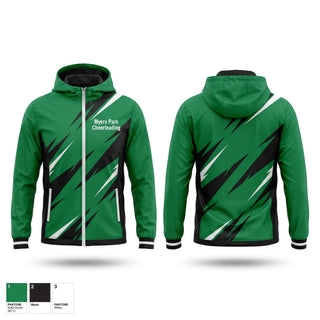Windbreaker, Myers Park Cheerleading, Cheer, Teamtime, Team time, sublimation, custom sports apparel, team uniforms, spirit wear, spiritwear, sports uniforms, custom shirts, team store, custom team store, fundraiser sports, apparel fundraiser