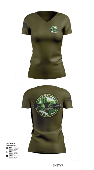 PAY YA SELF 50021856 Women's Short Sleeve V-neck Shirt - 2