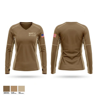 Womens Long Sleeve Vneck Shirt, NMRTC BETHESDA, Navy, Teamtime, Team time, sublimation, custom sports apparel, team uniforms, spirit wear, spiritwear, sports uniforms, custom shirts, team store, custom team store, fundraiser sports, apparel fundraiser
