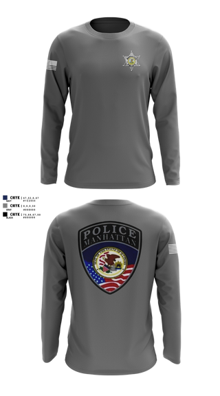 Long Sleeve Performance Shirt, Manhattan Police Department, , Teamtime, Team time, sublimation, custom sports apparel, team uniforms, spirit wear, spiritwear, sports uniforms, custom shirts, team store, custom team store, fundraiser sports, apparel fundraiser