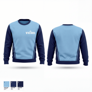 Crew Neck Sweatshirt, Victors, Men's Basketball, Teamtime, Team time, sublimation, custom sports apparel, team uniforms, spirit wear, spiritwear, sports uniforms, custom shirts, team store, custom team store, fundraiser sports, apparel fundraiser