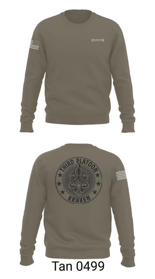 Crew Neck Sweatshirt, 55th ComCam Kraken, Army, Teamtime, Team time, sublimation, custom sports apparel, team uniforms, spirit wear, spiritwear, sports uniforms, custom shirts, team store, custom team store, fundraiser sports, apparel fundraiser