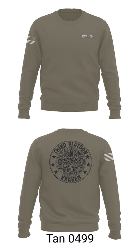 Crew Neck Sweatshirt, 55th ComCam Kraken, Army, Teamtime, Team time, sublimation, custom sports apparel, team uniforms, spirit wear, spiritwear, sports uniforms, custom shirts, team store, custom team store, fundraiser sports, apparel fundraiser