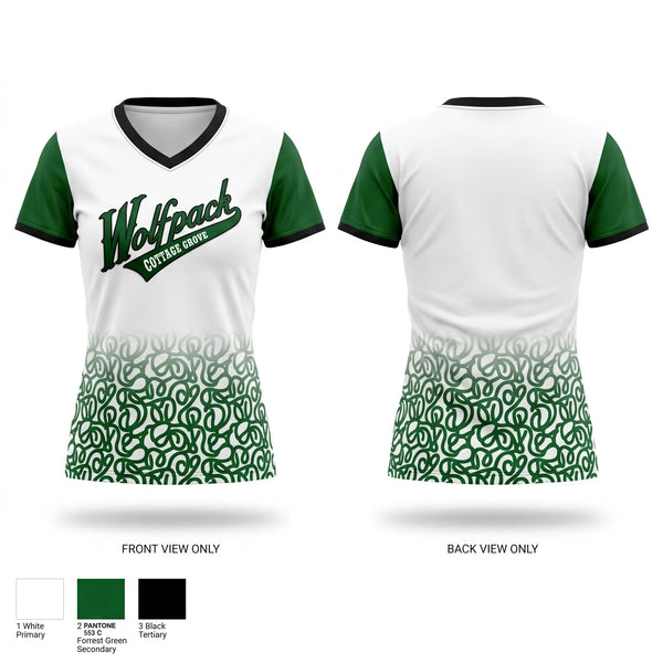 Womens Short Sleeve Vneck Shirt, Wolfpack, Softball, Teamtime, Team time, sublimation, custom sports apparel, team uniforms, spirit wear, spiritwear, sports uniforms, custom shirts, team store, custom team store, fundraiser sports, apparel fundraiser