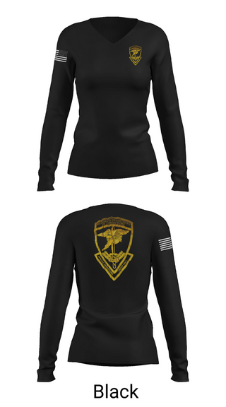 Womens Long Sleeve Vneck Shirt, Tactical Search and Seizure, Marines, Teamtime, Team time, sublimation, custom sports apparel, team uniforms, spirit wear, spiritwear, sports uniforms, custom shirts, team store, custom team store, fundraiser sports, apparel fundraiser