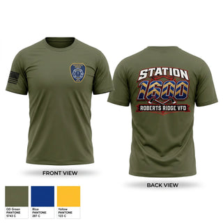 Old School Cotton Feel Shirt, Roberts ridge vfd, Fire Department, Teamtime, Team time, sublimation, custom sports apparel, team uniforms, spirit wear, spiritwear, sports uniforms, custom shirts, team store, custom team store, fundraiser sports, apparel fundraiser