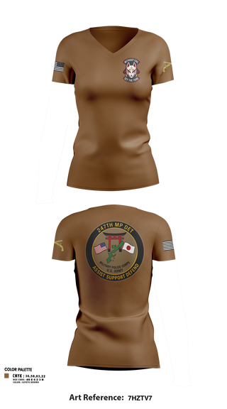 Womens Short Sleeve Vneck Shirt, 247TH Military Police Detachment, Army, Teamtime, Team time, sublimation, custom sports apparel, team uniforms, spirit wear, spiritwear, sports uniforms, custom shirts, team store, custom team store, fundraiser sports, apparel fundraiser