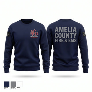 Crew Neck Sweatshirt, Amelia County Fire and Ems, Fire Department, Teamtime, Team time, sublimation, custom sports apparel, team uniforms, spirit wear, spiritwear, sports uniforms, custom shirts, team store, custom team store, fundraiser sports, apparel fundraiser