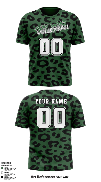 Indy Wild Volleyball 47140100 Short Sleeve Performance Shirt - 2