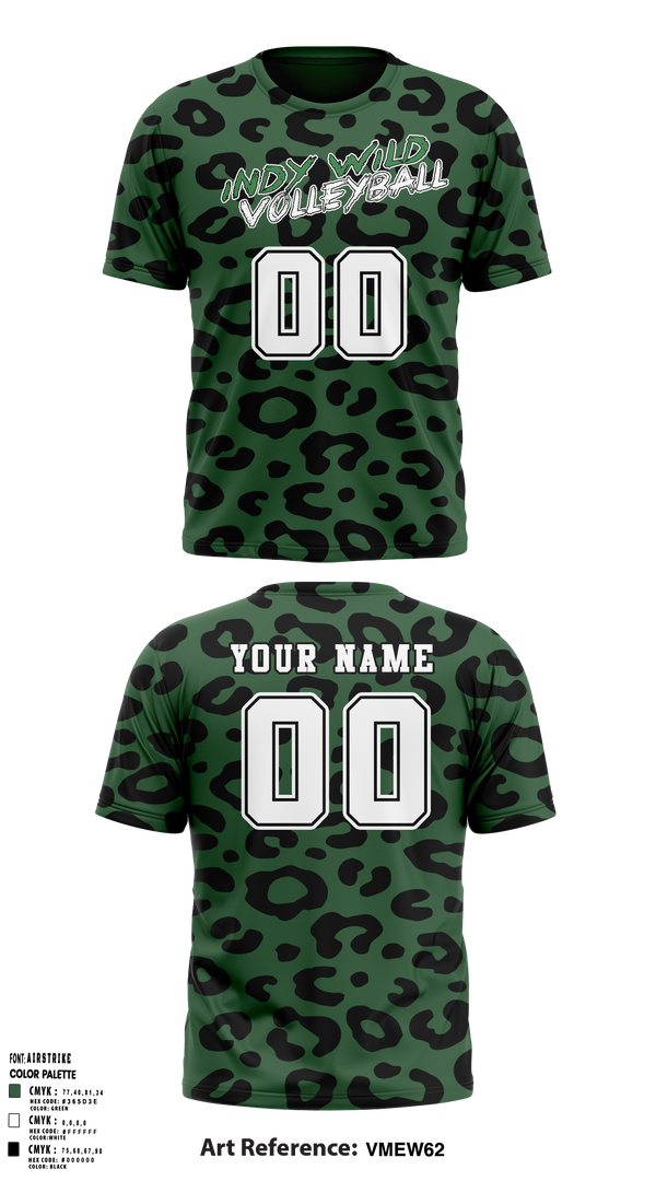 Indy Wild Volleyball 47140100 Short Sleeve Performance Shirt - 2