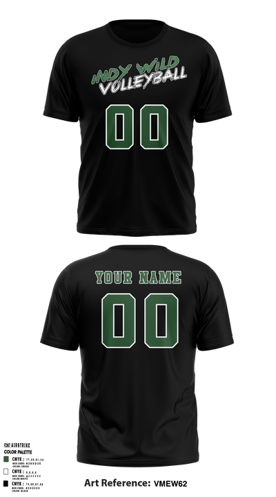 Indy Wild Volleyball 47140100 Short Sleeve Performance Shirt - 6
