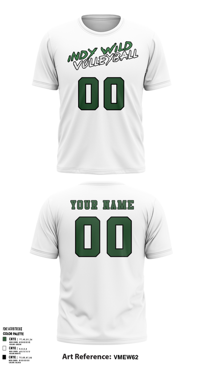 Indy Wild Volleyball 47140100 Short Sleeve Performance Shirt - 7