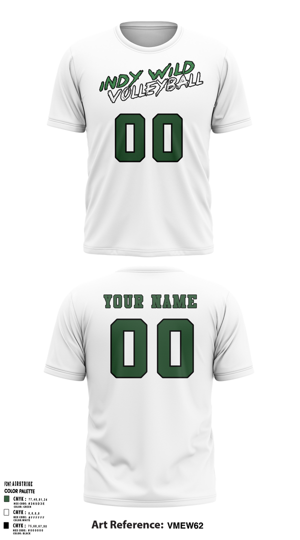 Indy Wild Volleyball 47140100 Short Sleeve Performance Shirt - 7